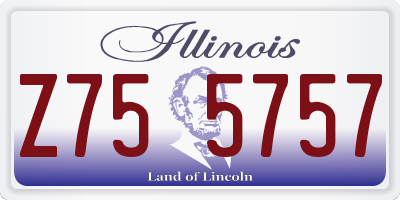 IL license plate Z755757