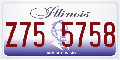 IL license plate Z755758