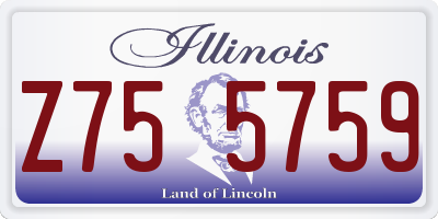 IL license plate Z755759