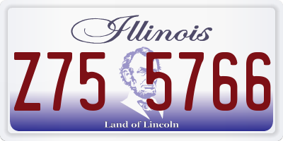 IL license plate Z755766