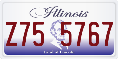 IL license plate Z755767