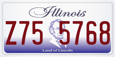 IL license plate Z755768