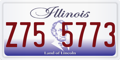 IL license plate Z755773