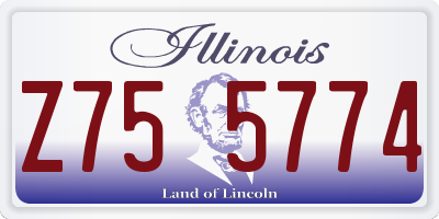 IL license plate Z755774