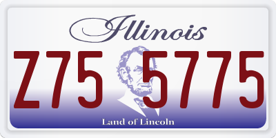 IL license plate Z755775