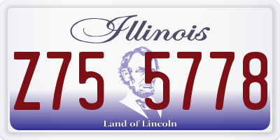 IL license plate Z755778