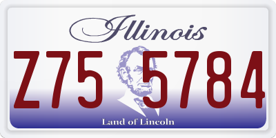 IL license plate Z755784