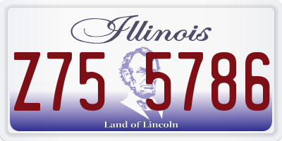 IL license plate Z755786