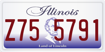 IL license plate Z755791