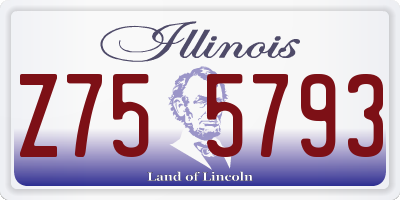IL license plate Z755793