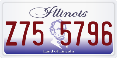 IL license plate Z755796