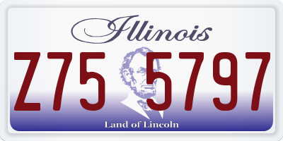IL license plate Z755797