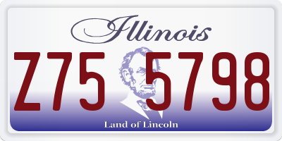 IL license plate Z755798