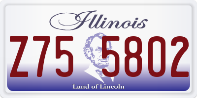 IL license plate Z755802