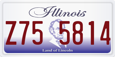 IL license plate Z755814