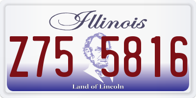 IL license plate Z755816