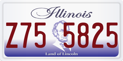 IL license plate Z755825