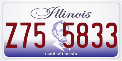 IL license plate Z755833