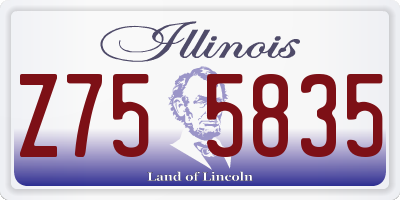 IL license plate Z755835
