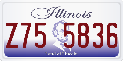 IL license plate Z755836