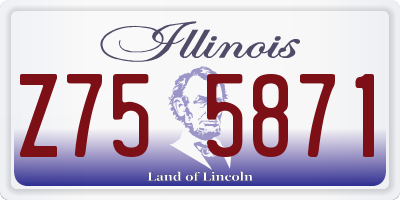 IL license plate Z755871