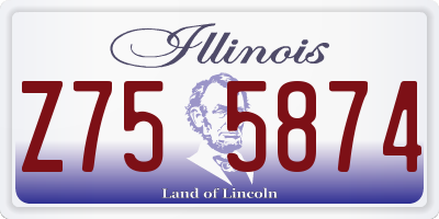 IL license plate Z755874