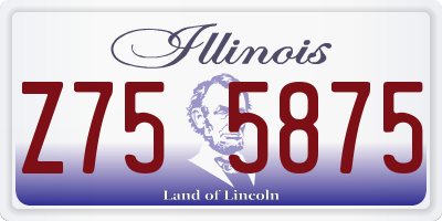 IL license plate Z755875