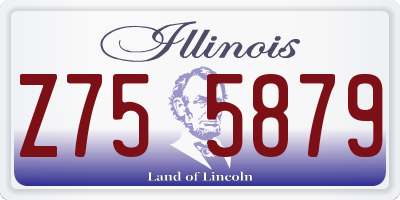 IL license plate Z755879