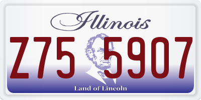 IL license plate Z755907