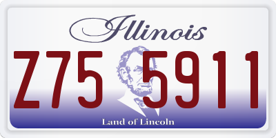 IL license plate Z755911