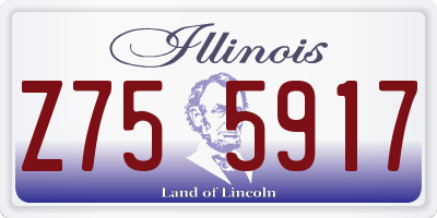 IL license plate Z755917
