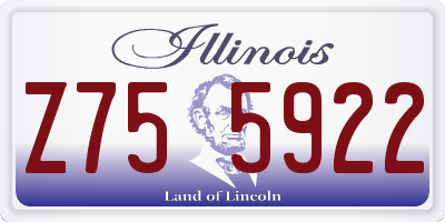 IL license plate Z755922