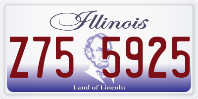 IL license plate Z755925
