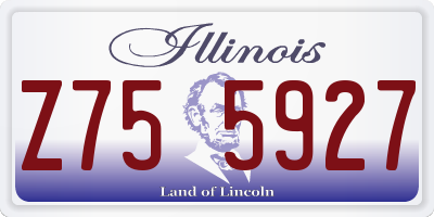 IL license plate Z755927