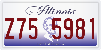 IL license plate Z755981