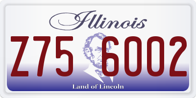 IL license plate Z756002