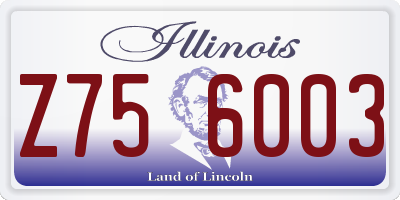 IL license plate Z756003