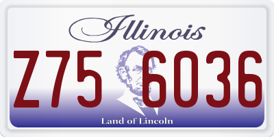IL license plate Z756036