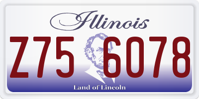 IL license plate Z756078