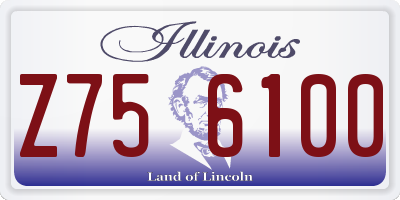 IL license plate Z756100