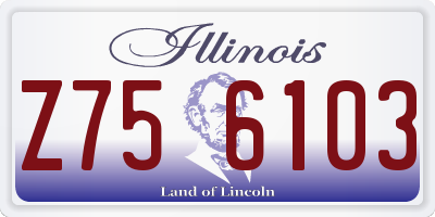 IL license plate Z756103