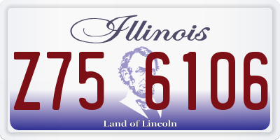 IL license plate Z756106