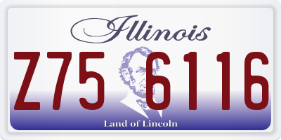 IL license plate Z756116