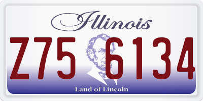 IL license plate Z756134