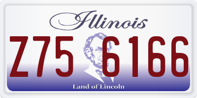 IL license plate Z756166
