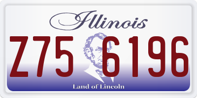 IL license plate Z756196