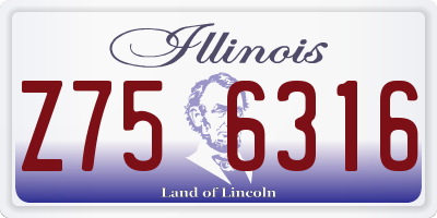 IL license plate Z756316