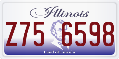 IL license plate Z756598