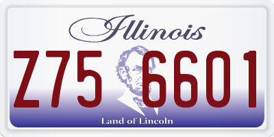 IL license plate Z756601