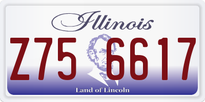IL license plate Z756617